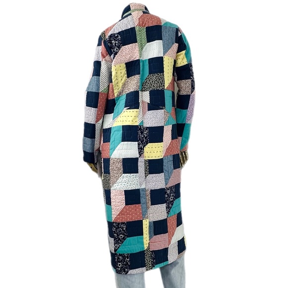 CUSTOM TAILOR-MADE PATCHWORK QUILT JACKET - Picture 4 of 12